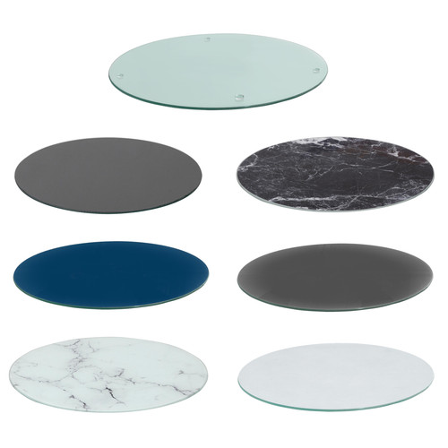 Round glass chopping board - round,