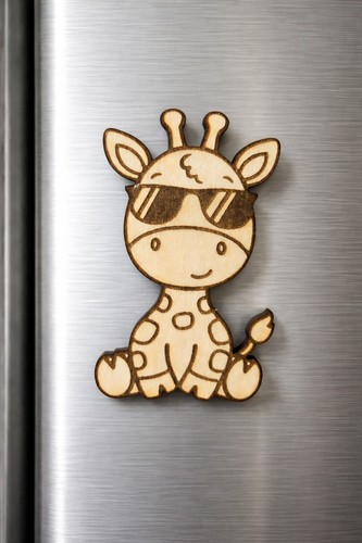 Cute wooden giraffe fridge - giraffe,