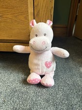 CUTE PINK 11” CARD FACTORY SOFT PLUSH TOY HIPPO - IN GOOD CONDITION