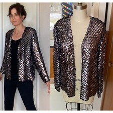 VTG Sequin Trophy Jacket Sz M