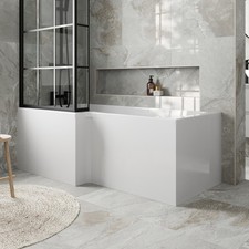 L Shaped Shower Bath Front
