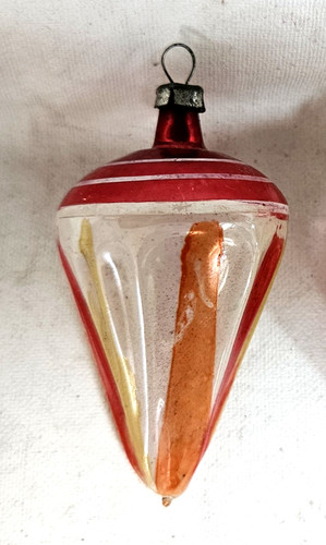 Vintage mercury glass hand - glass,