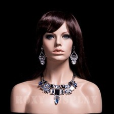 Female Fiberglass Mannequin Head Display Dress Form #MZ-H1