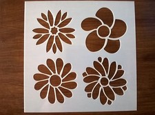 FLOWERS STENCIL 130mm x 130mm