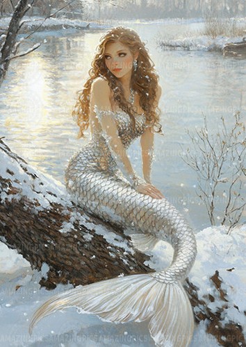 Winter mermaid fantasy - winter,