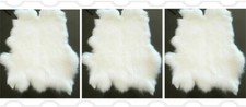 3 x Natural Rabbit Skin Fur