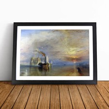 The Fighting Temeraire By Joseph Mallord William Turner Framed Canvas Wall Art