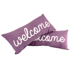 Set of 2 Plum Welcome 100%
