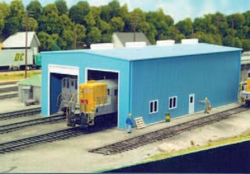Gauge locomotive shed kit - h0,