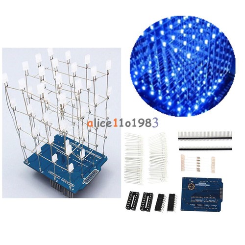 4x4x4 light cube kit blue - 4x4x4,