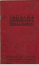 Blanch Lely Tedder Cock & Hen Pheasant Ops Parts Manual