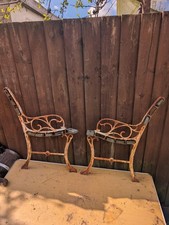 Vintage Cast Iron Bench Ends