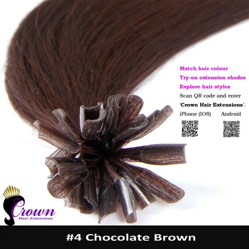 Pre bonded nail tip u - 16",