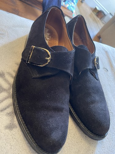Loake suede monk shoes made - loake,