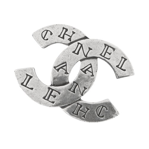 Chanel logo brooch metal - logo,