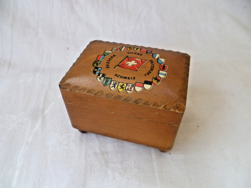 1950s small swiss wooden - swiss, chest