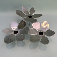 VTG Ikea Three Candle Holder Centerpiece Flower Stainless Steel Monika Mulder