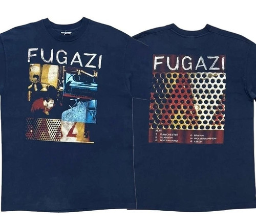 Fugazi tour shirt 2 sided - fugazi,