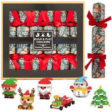 Kuckoo Crackers - 6 x 13-inch Build & Play Christmas Micro Block Christmas Crack