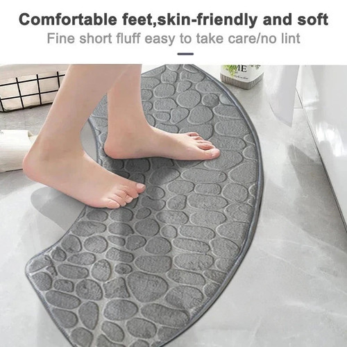 Bathroom absorbent mat curved - absorbent,