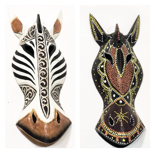 Mask giraffe zebra wooden - giraffe,