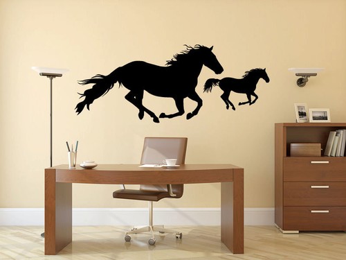 Horses galloping home - horses,
