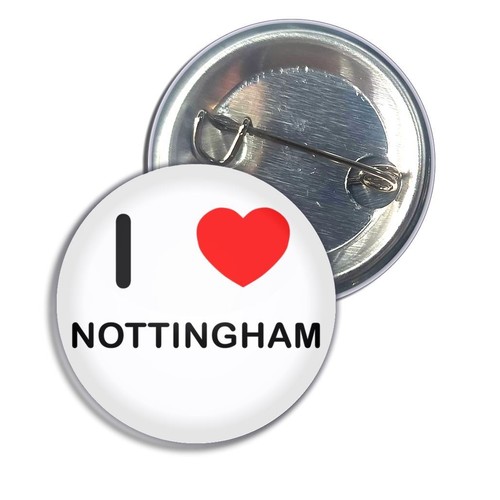 Nottingham love heart button - love,