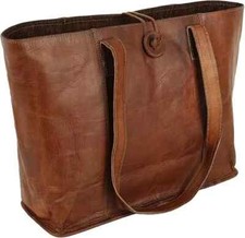Genuine Brown Leather Tote
