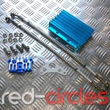 BLUE CNC PIT BIKE OIL COOLER & 10mm HOSES fits 50cc 110cc 125cc 140cc PITBIKES