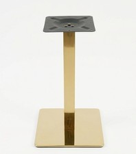 Gold Square Pedestal Table