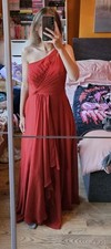 Lavetir Women's Size 8 Petite Rust Burnt Orange Bridesmaid Prom Dress Perfect
