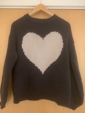 Mint Velvet Size Small Greey/Heart Jumper