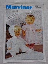 DOLL CLOTHES KNITTING PATTERN  DOLL HEIGHT 12 " TO 22"   DK