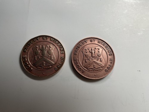 Masonic mark milled penny - 2,