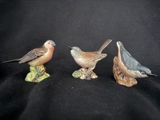 Group of 3 Beswick Birds ,Whitethroat 2016 , Nuthatch 2413 and Chaffinch 991