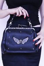 GOTHIC SKULL HEAD WING BAG