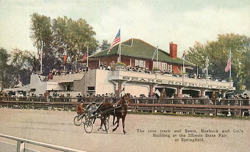 Postcard sulky race - postcard, il