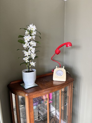Retro telephone light cream - retro,