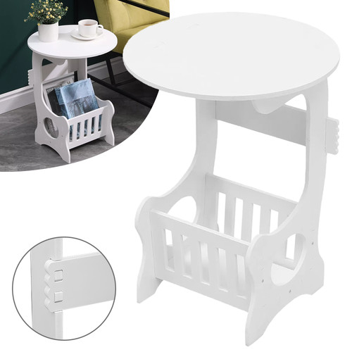 Bedside table white drawer - white,