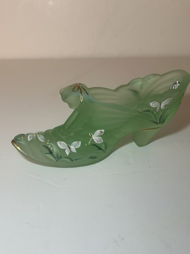 Vintage fenton green satin - vintage,