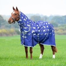 Bridleway Ontario Lite Combo Turnout Rug - Navy Horse