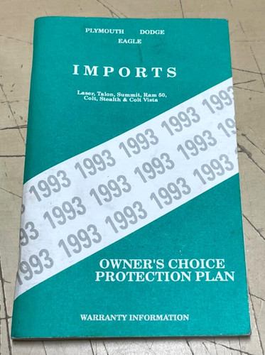 Vtg 1993 imports plymouth - 1993,