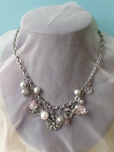 Vintage silver tone charms - silver,