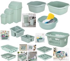 Plastic Swing Bin Bowls Drainer Cutlery Tray Caddy Tidy Basket Home- SILVER SAGE