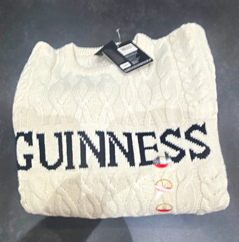 Guinness white aran knit - white,