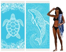 2 Pack Turkish Beach Towel Quick Dry Absorbent Cotton Lightweight Thin Bathro...