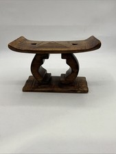 Vintage Ashanti Stool Headrest African Hand Carved (SN)