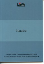 Manifest including Seamus Heaney Award for New Writing 2024
