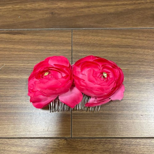 Pink rose hair ornament - rose,