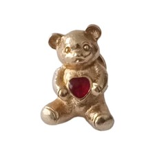 Vintage Avon Teddy Bear Heart Pin